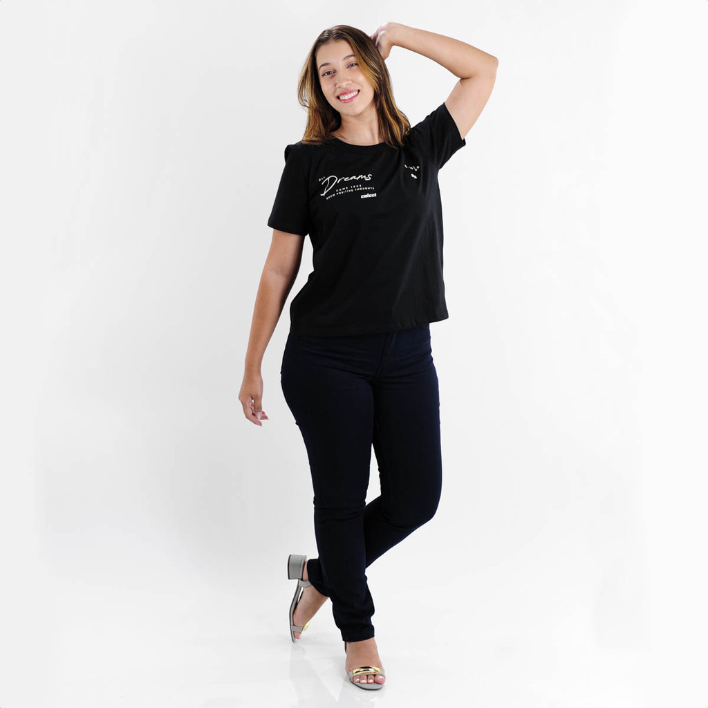 Camiseta Colcci All Dreams Preto - Feminino