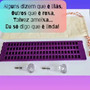 REGLETE POSITIVA DE BOLSO COR LILÁS COM PUNÇÃO MAIOR
