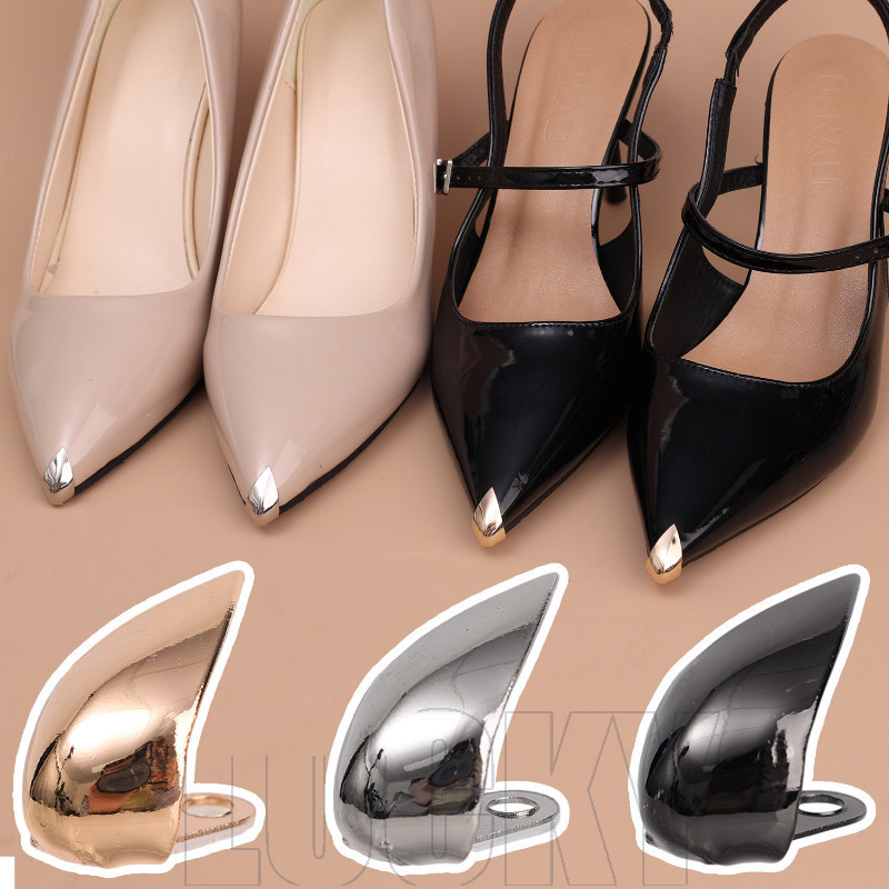 10 Unidades De Tampa Protetora De Metal Para Dedo Do Pé De Sapato De Salto Alto-Protetor De Sapatos De Couro-Decoração R