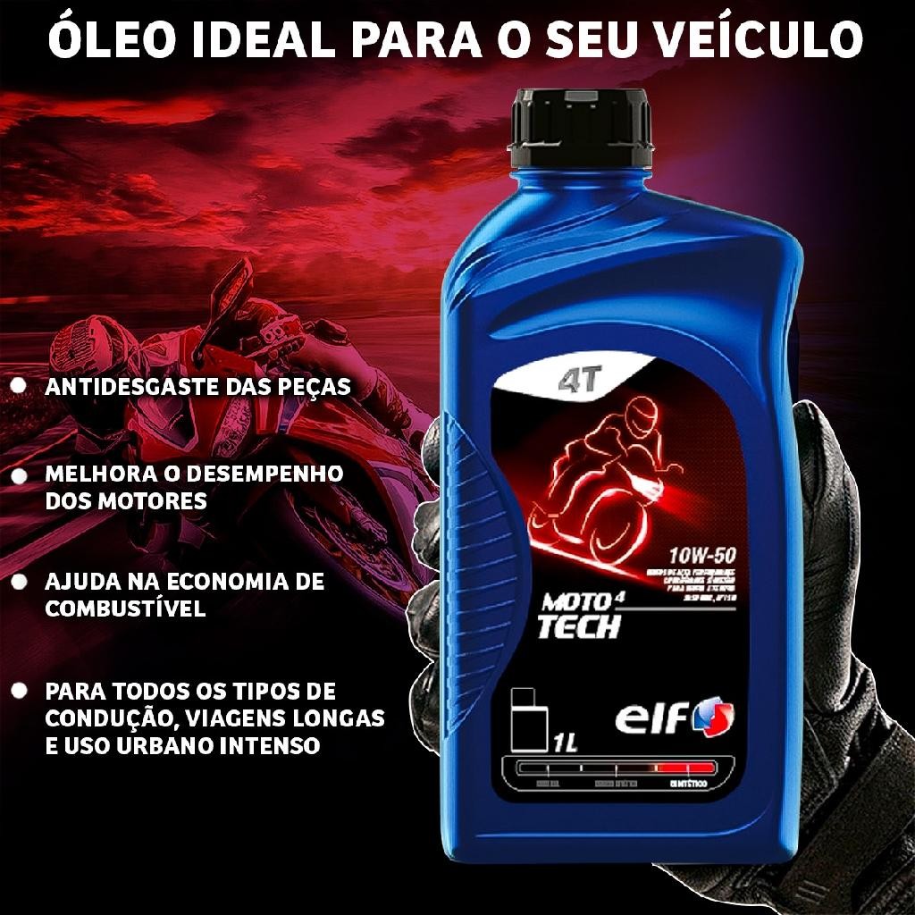 Detalhes do Óleo Para Moto 10W-50 Sintético Elf Moto 4 Tech