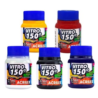 Tinta Vitro 150 Acrilex - Kit Escolha 5 Cores