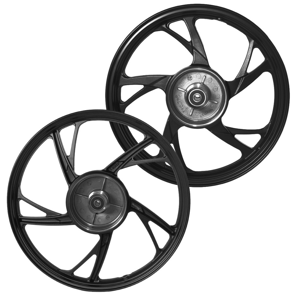 Par de rodas jantes de alumínio liga leve freio a tambor C100 Biz Biz100 Biz110 Biz125 com rolamento pé de galinha