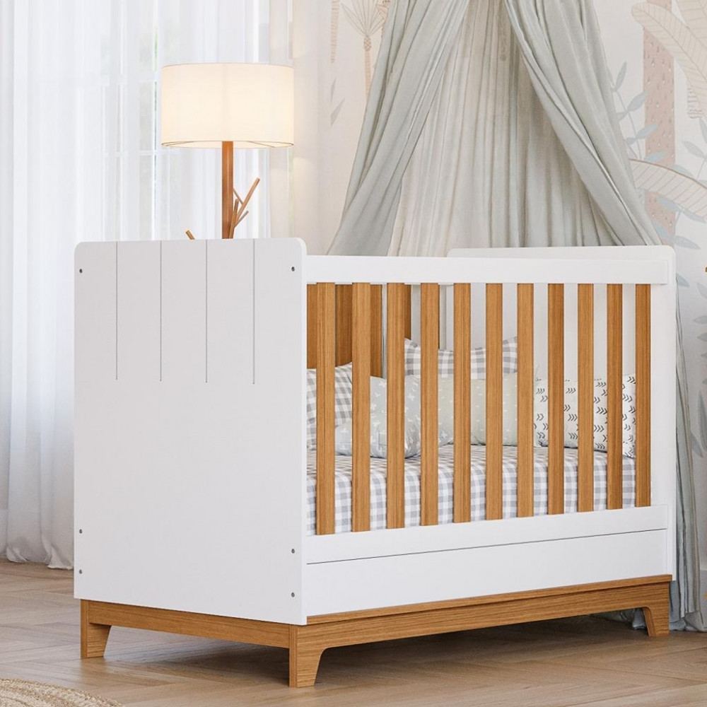 Berço Mini Cama MDF Americano Liza Permobili em Oferta na Shopee