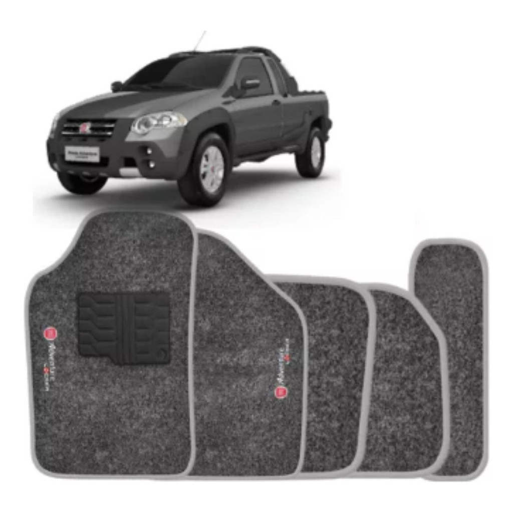 Kit de tapetes 5 peças específico Strada Adv. Locker 2000 01 02 ... 10 11 2012 Carpete Grafite