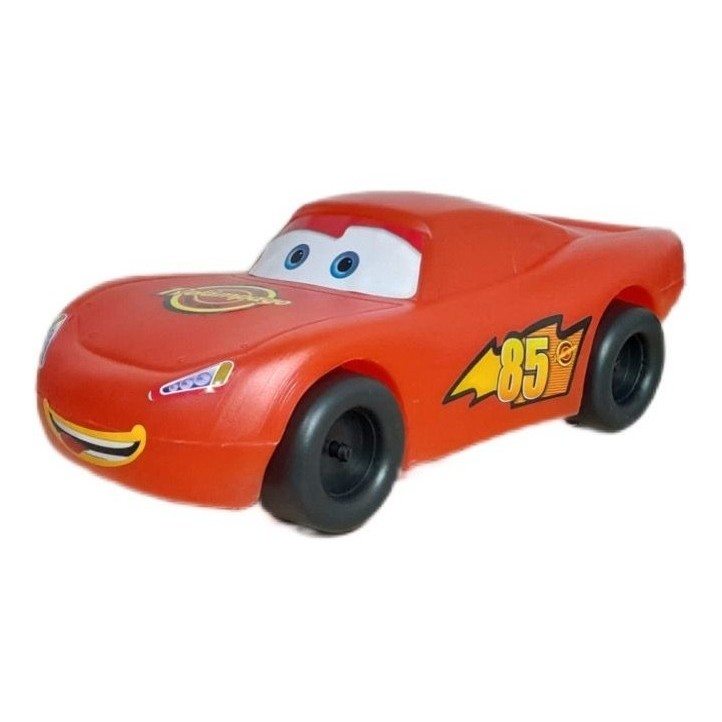 Carrinho De Brinquedo Relâmpago McQueen Menino Vermelho c/ Adesivos Plástico Grande 31CM Carros em Oferta na Shopee