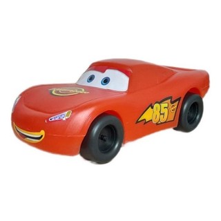 Carrinho De Brinquedo Relâmpago McQueen Menino Vermelho c/ Adesivos Plástico Grande 31CM Carros