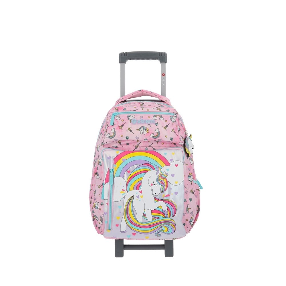 Mochila de Rodinha Infantil Xtrem New Run Unicórnio Rosa em Oferta na Shopee
