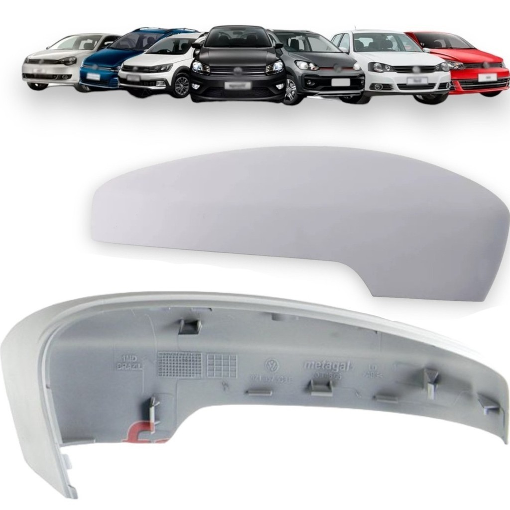 Capa Primer Retrovisor Direito com furo Pisca Fox Gol G6 Golf Polo 13 - LADO DIREITO (PASSAGEIRO)