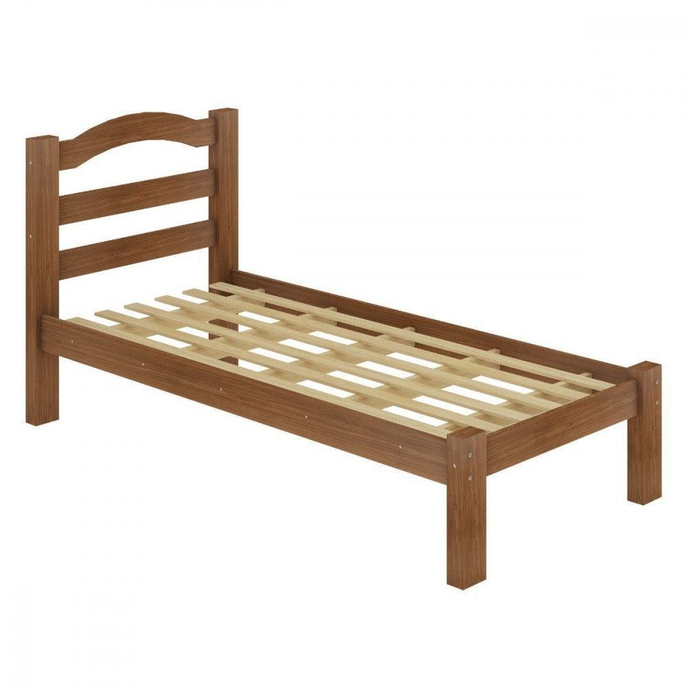 Cama Solteiro Robusta Para Colchão De 88cm Arauna Freijo em Oferta na Shopee