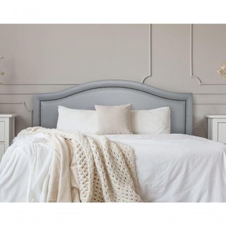 Cabeceira Queen Curva Luxo 160x60 Courino Cinza - Tachas Fumê em Oferta na Shopee