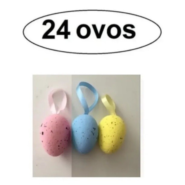 OVO DE ISOPOR COLORIDO COM FITINHA
