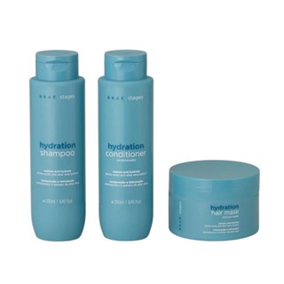 Kit Braé Stages Hydration Shampoo, Cond 250ml e Máscara 200g em Oferta na Shopee