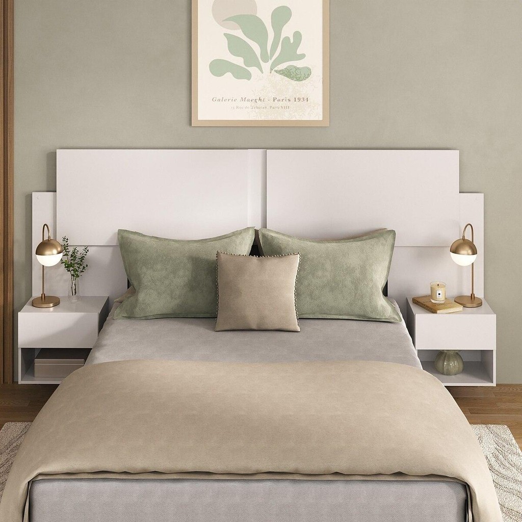 Cabeceira Casal/Queen c/2 Mesas Cabeceira Multimóveis MP4325 em Oferta na Shopee