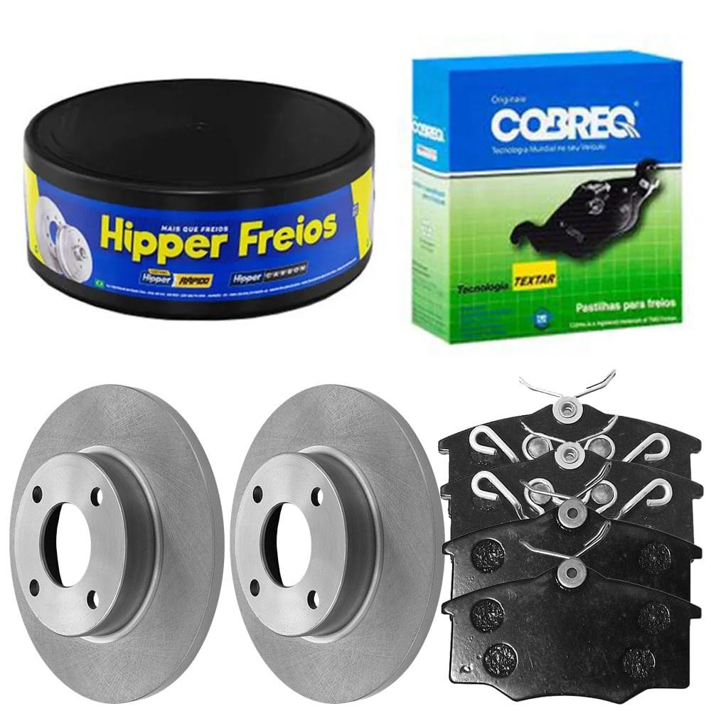 Kit Pastilha Disco Dianteiro Sólido Gol G3 G4 1.0 96 a 2005