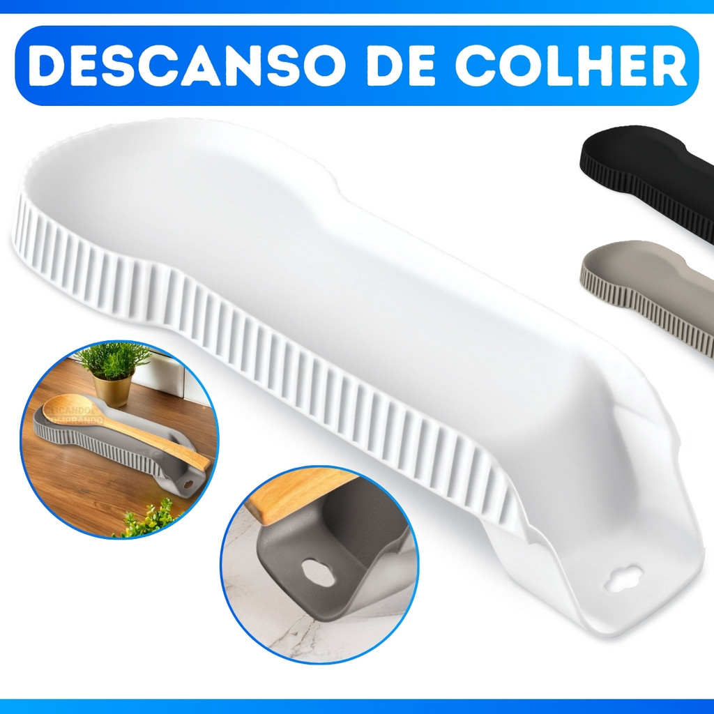 Descanso Talheres Suporte Apoio Colher Bancada Pia Cozinha Presente - MAIS BARATO