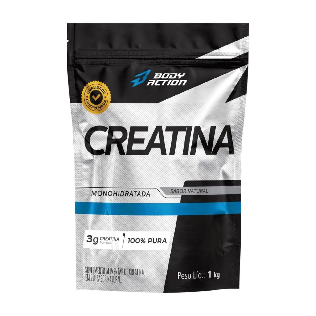 Creatina Monohidratada Refil 1kg 100% Pura Bodyaction em Oferta na Shopee