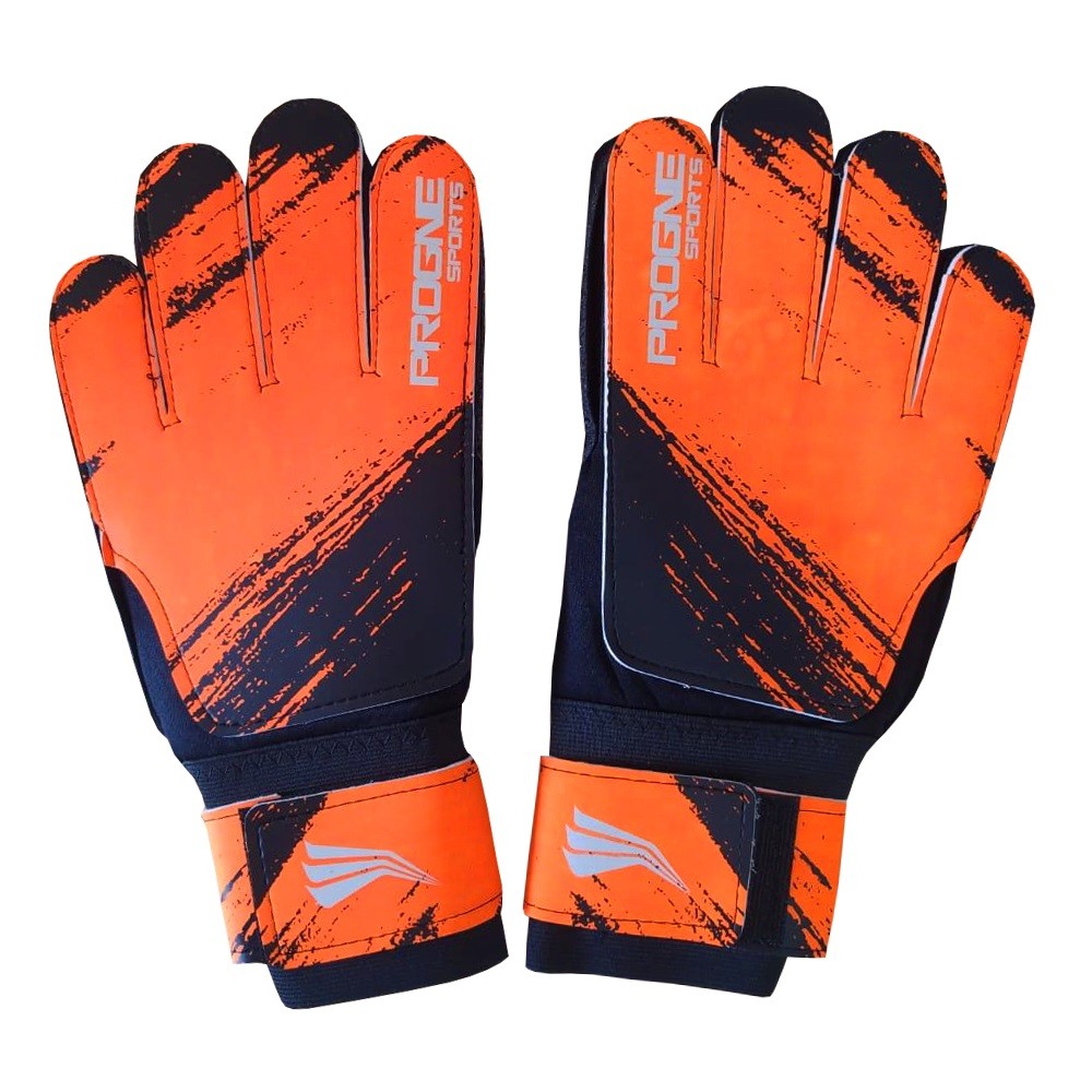 Luva de Goleiro Progne para Campo/Society Preto/Laranja