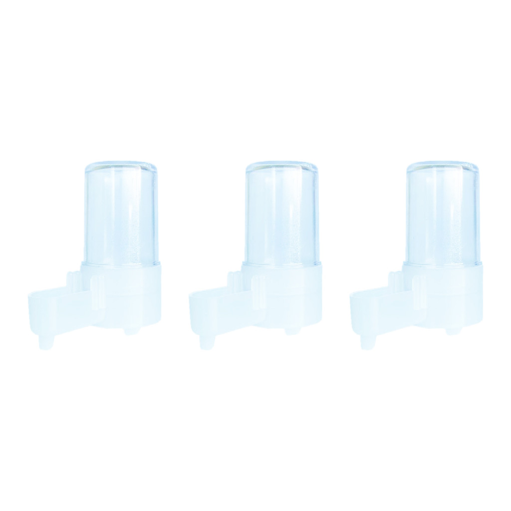 Kit 3un Bebedouro Torneio Malha Fina Pássaros Pequeno Coleiro Papa Capim Gaiola 50ml
