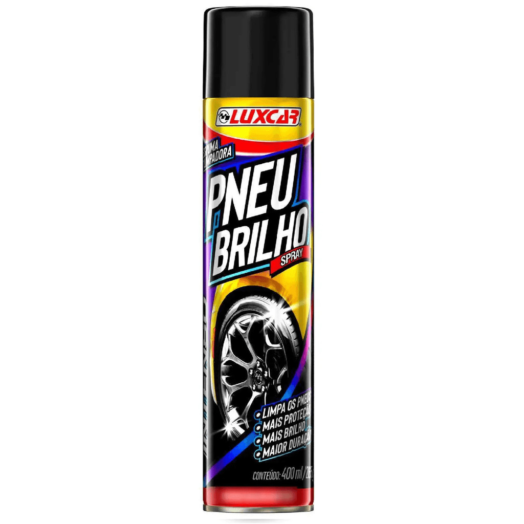Spray Pretinho Brilho Protecao Limpa Pneus Luxcar 400ml em Oferta na Shopee