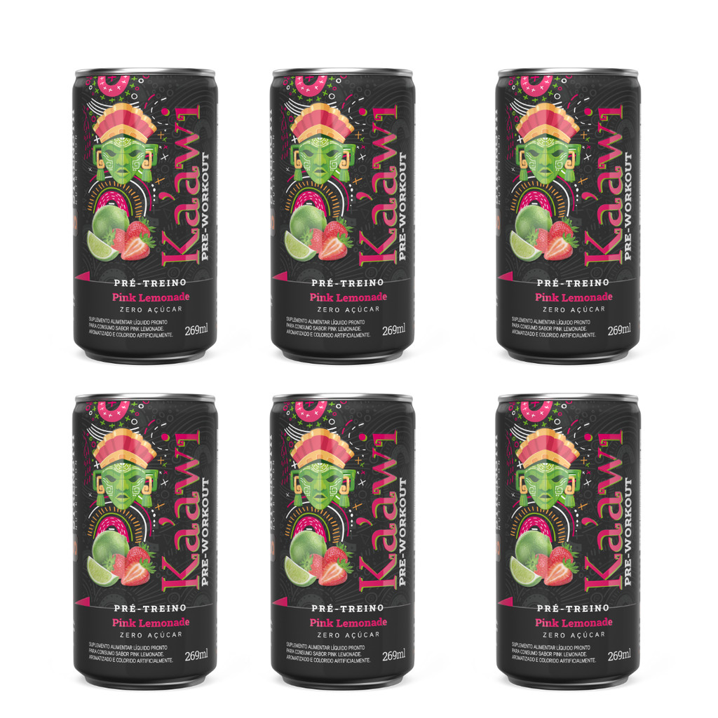 Pré Treino Pronto para Beber Ka`awi Strength Nutrition - Kit 6 Latas de 269ml em Oferta na Shopee
