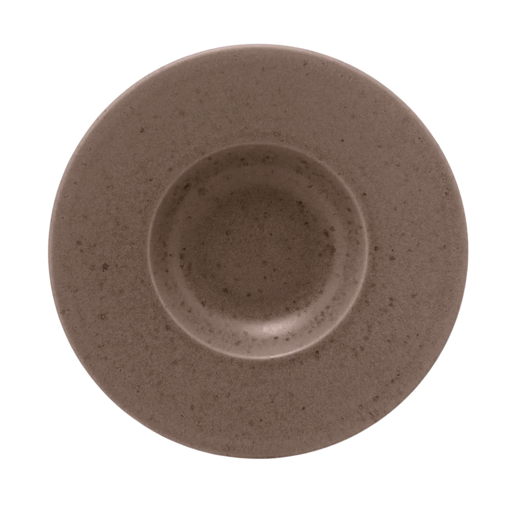 Prato Para Risoto Em Cerâmica Mist 26cm Wolff Marrom Matte