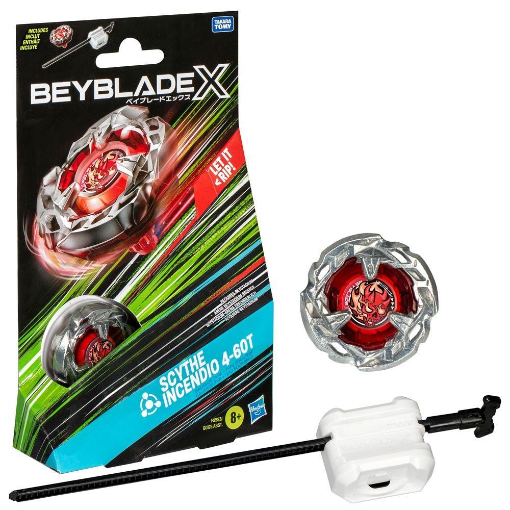 Pião Beyblade X Scythe Incendio com Lançador - Hasbro