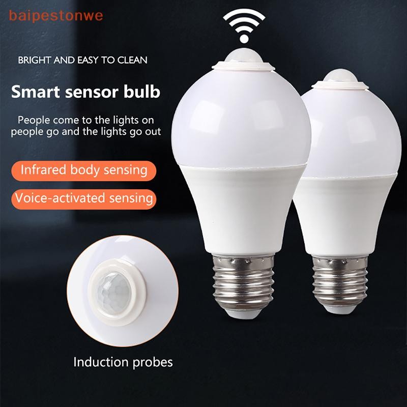 [baipestonwe] E27 PIR Motion Sensor Lâmpada 5W 9W 15W LED Com De Movimento Detector Luz Noturna