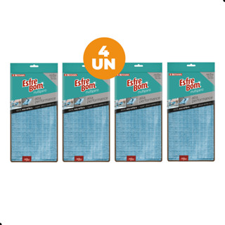 Kit 4 Panos de Chão Microfibra Alta Performance EsfreBom em Oferta na Shopee