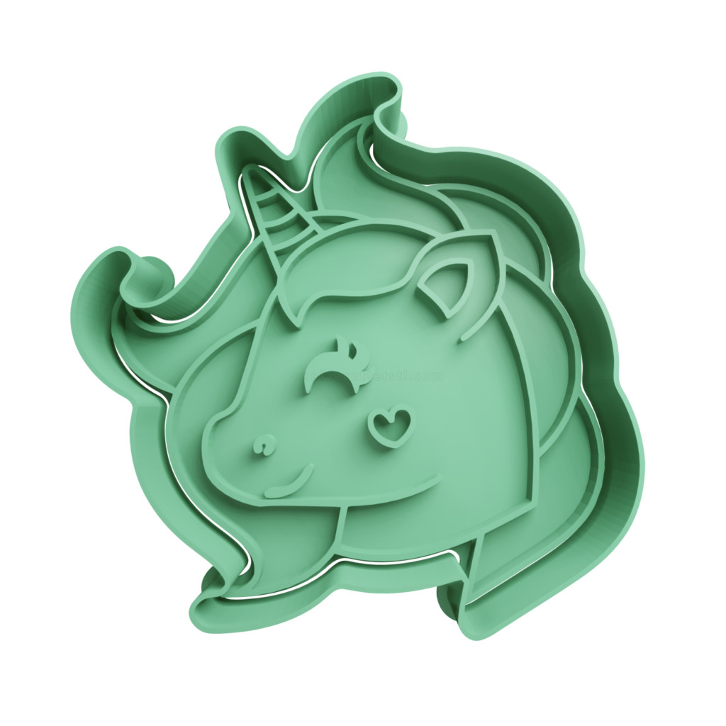 Cortador De Biscoito Unicórnio Cute Cabeça 2 - Unicórnio
