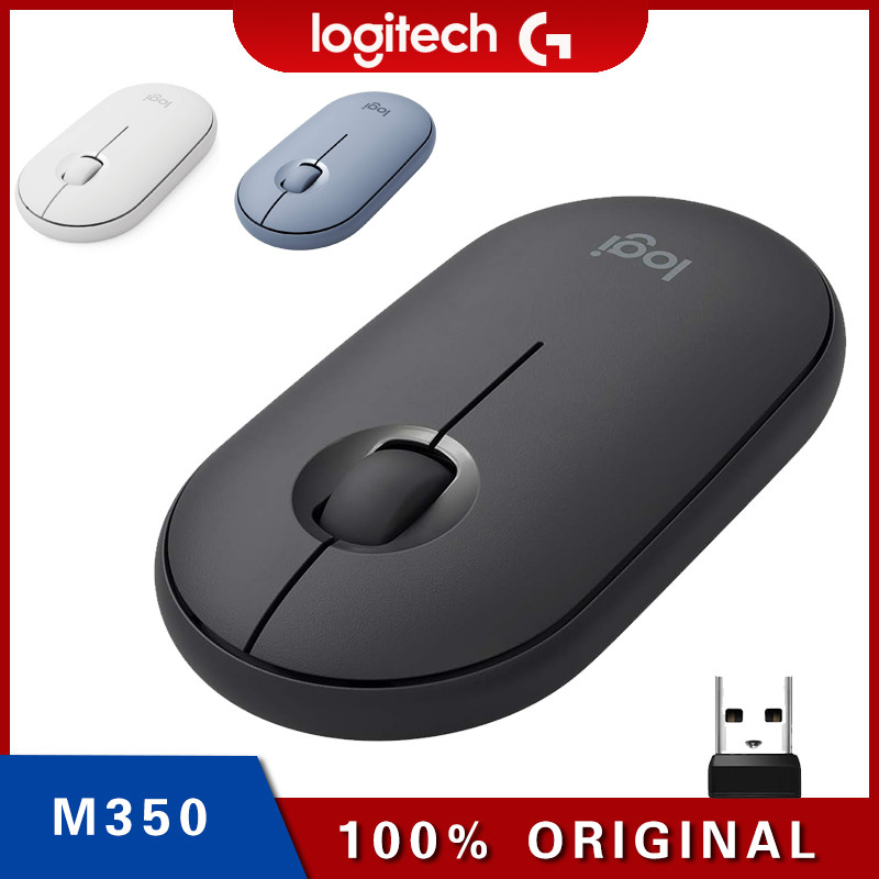 Autêntico Para Logitech M350 Mouse Sem Fio Com Receptor Bluetooth Ou 2.4 GHz Silencioso Fino De Computador Cliques Silen