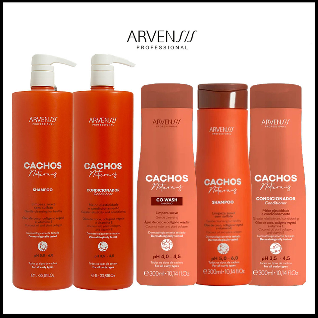 Condicionar Shampoo Arvensis Cachos Naturais Tam 300ml 1lt em Oferta na Shopee