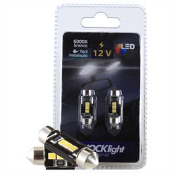 Par Lampada Led Torpedo 31mm 6000k 400 Lumens 12v 3 Smd Ip65