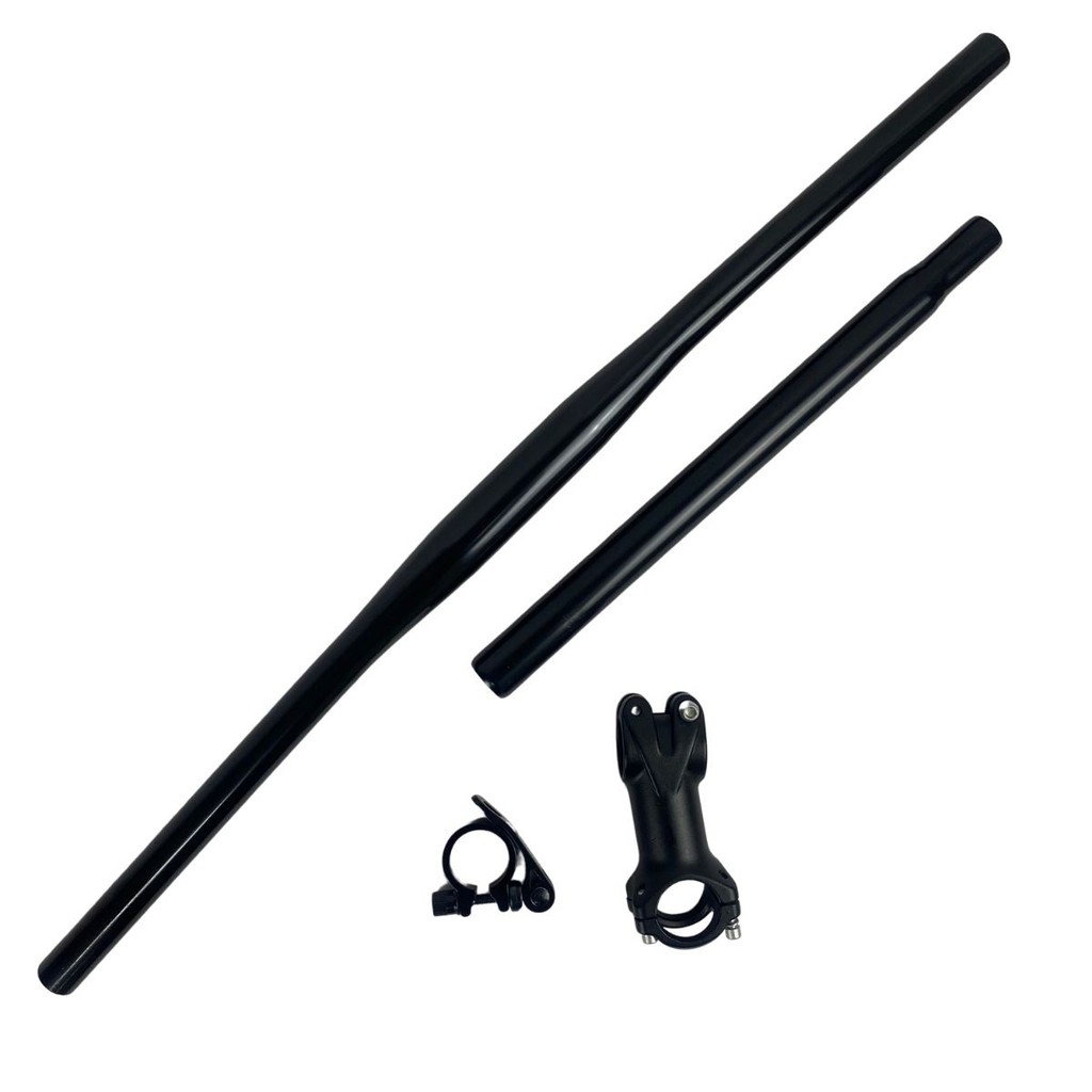 Kit Cockpit Mtb Guidão/Mesa/Canote/Abraçadeira Bike Alumínio
