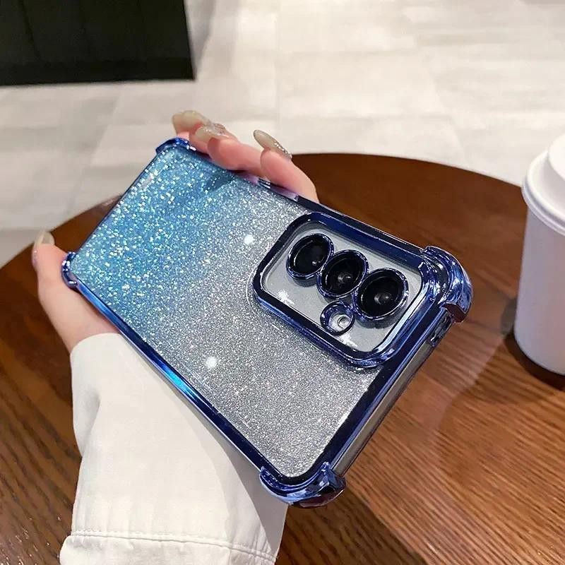 A 55 15 5G Luxo Glitter Silicone Caso Para Samsung galaxy A15 54 A25 34 A35 A55 A05s A14 A16 A53 A52 À Prova De Choque C em Oferta na Shopee