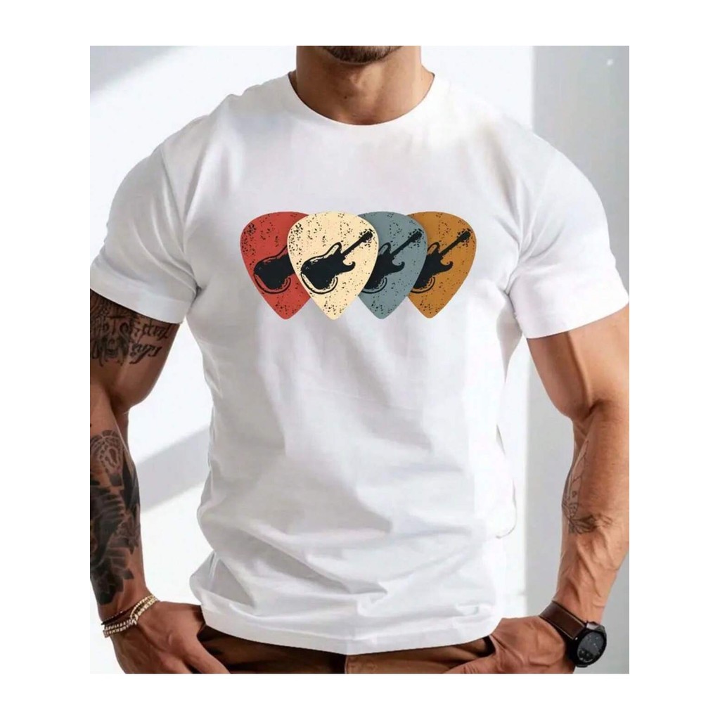 Camisa Masculina Paleta Musical Blusa Algodao Camiseta Importada Malha Premium