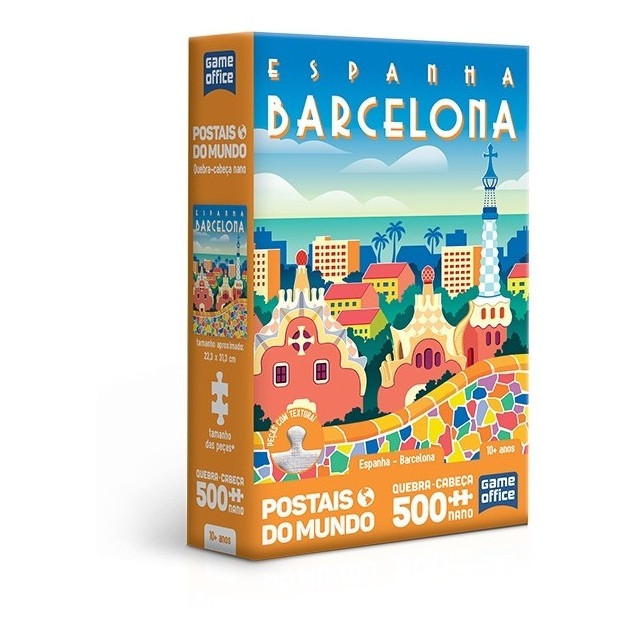 Quebra-cabeça Postais Do Mundo Barcelona 500pçs Nano Toyster