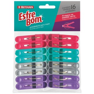 Prendedor de Roupa Plástico EsfreBom Bettanin 16 Unidades em Oferta na Shopee
