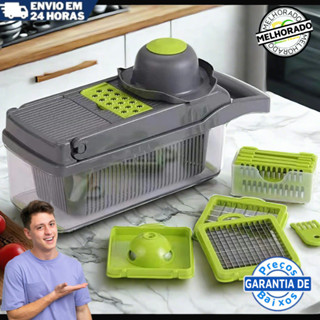 Cortador Multifuncional 14 em 1 Fatiador de Legumes Frutas e Vegetais Rápido e Prático em Oferta na Shopee