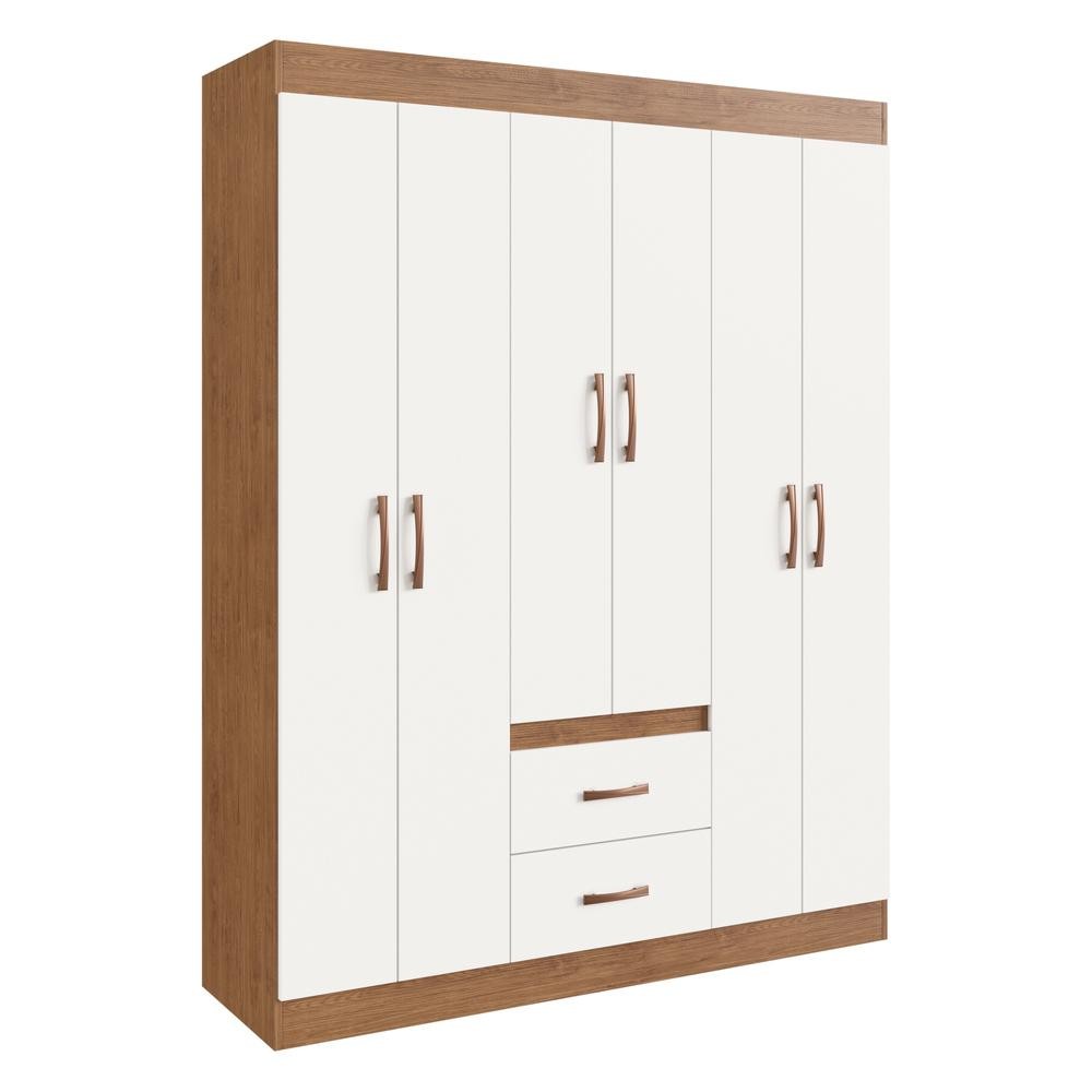 Guarda-Roupas 6 Portas 2 Gavetas Multimóveis CR35115 - Home & Living