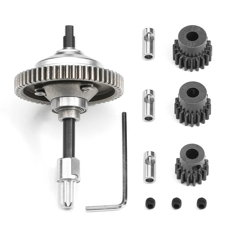 Kit Completo de Diferencial Central Metal 6780 com Engrenagens de Pinhão 15+17+19T para Traxxas Slash 4x4 Stampede Rustl