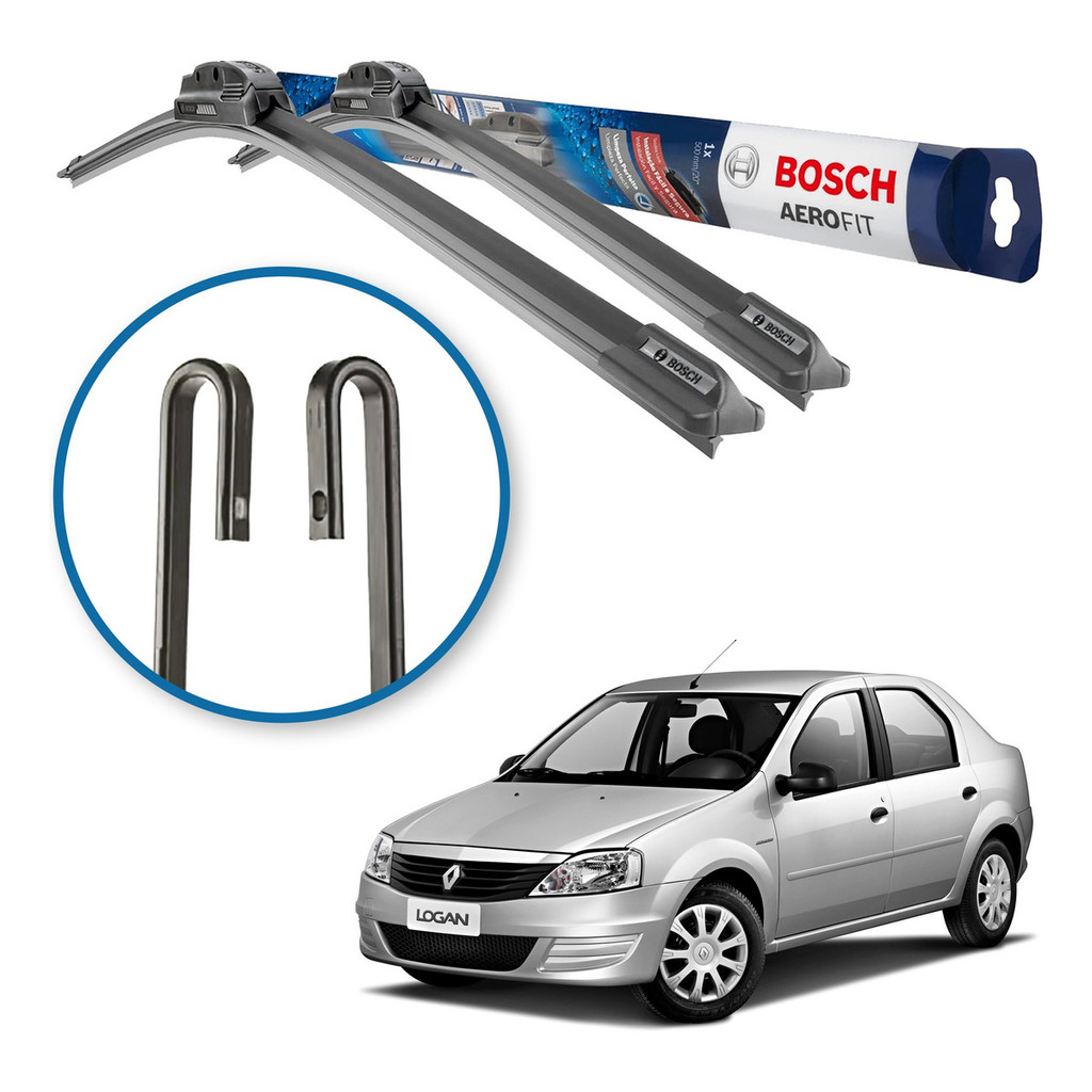 Palheta Limpador Chuva Parabrisa Bosch Renault Logan 2007 A 2012 em Oferta na Shopee