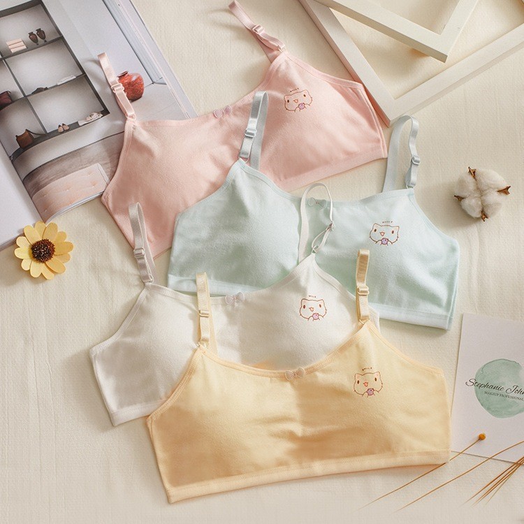 Kit 1 a 3 Sutiã Top De Dupla Camada Para Adolescentes/Meninas De 10-15 Anos em Oferta na Shopee