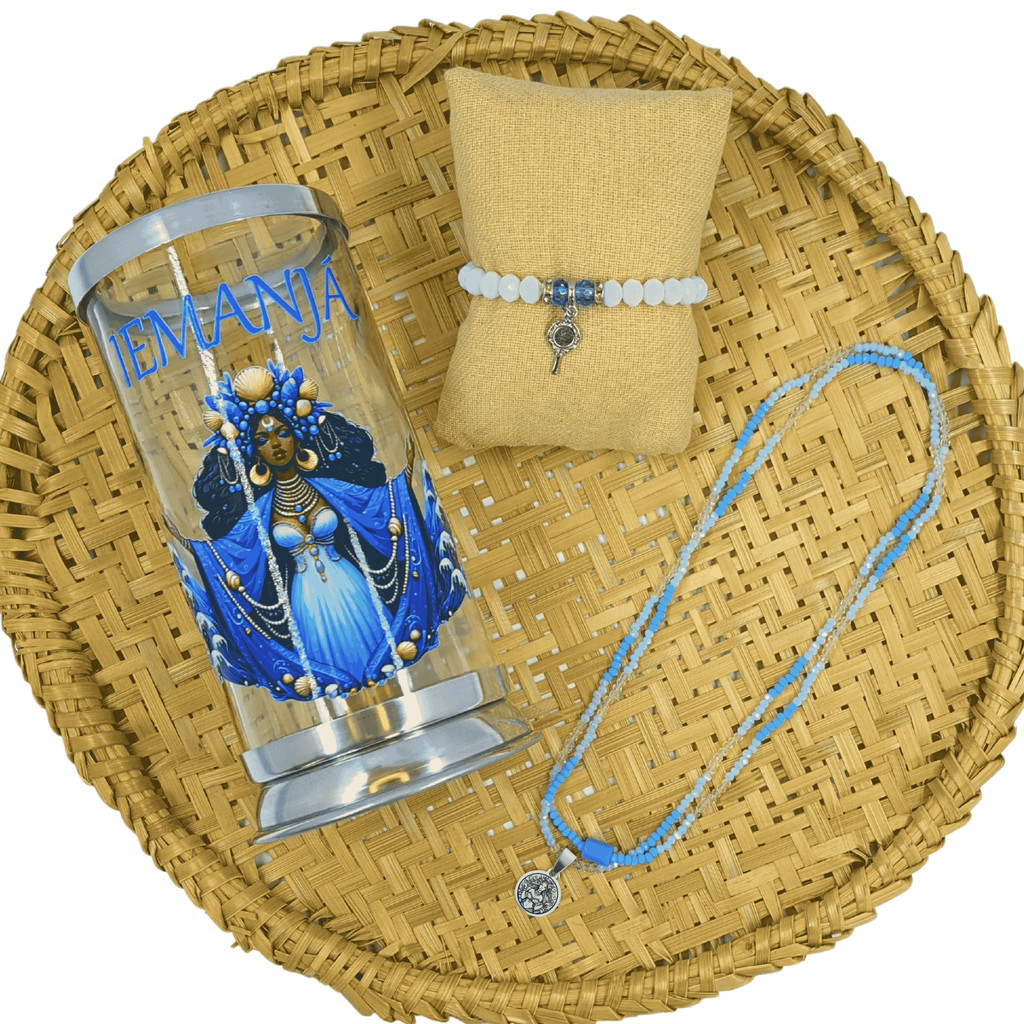 Kit Conexão Espiritual Orixá Iemanjá Castiçal