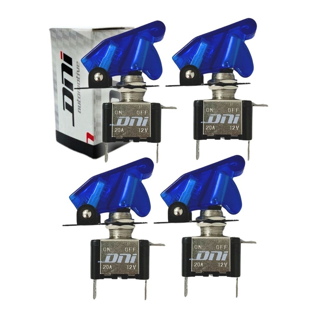 Kit 4 Chave Tic Tac 2 Posições On / Off Tipo Caça Botão Liga Desliga 12V 400W LE