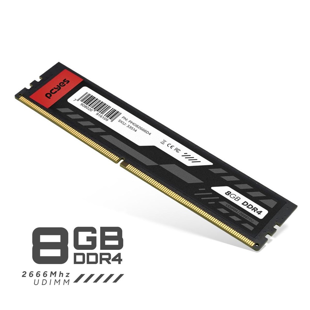 Memoria Pcyes Udimm 8gb Ddr4 2666mhz - Pm082666d4