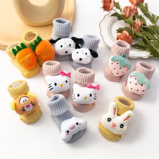 0-1Y Meias De Algodão Antiderrapante Para O Piso Do Bebê De Tridimensionais Boneca em Oferta na Shopee