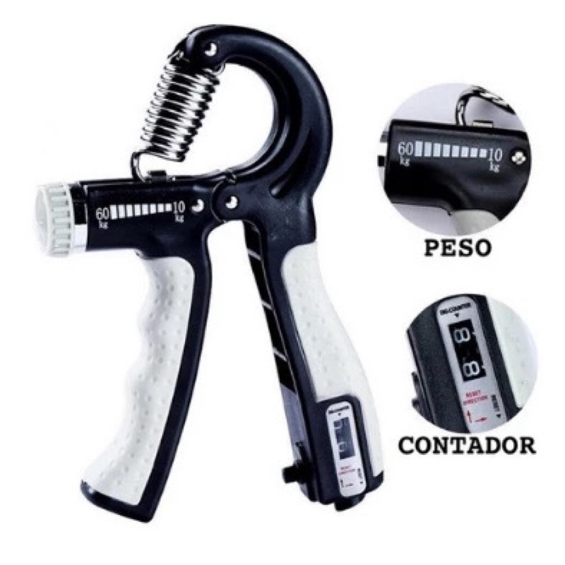 Hand Grip Com Ajuste De Intensidade 5-60kg Handgrip Fitness Malhador De Mão Com Contador--