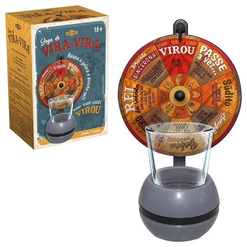 Jogo Roleta Shot Drink Bebidas festas vira vira