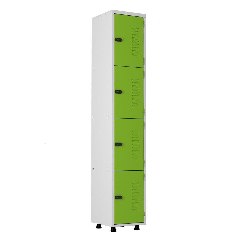 Armário Aço 4 Portas Academia Guarda Volume Ea701 Verde