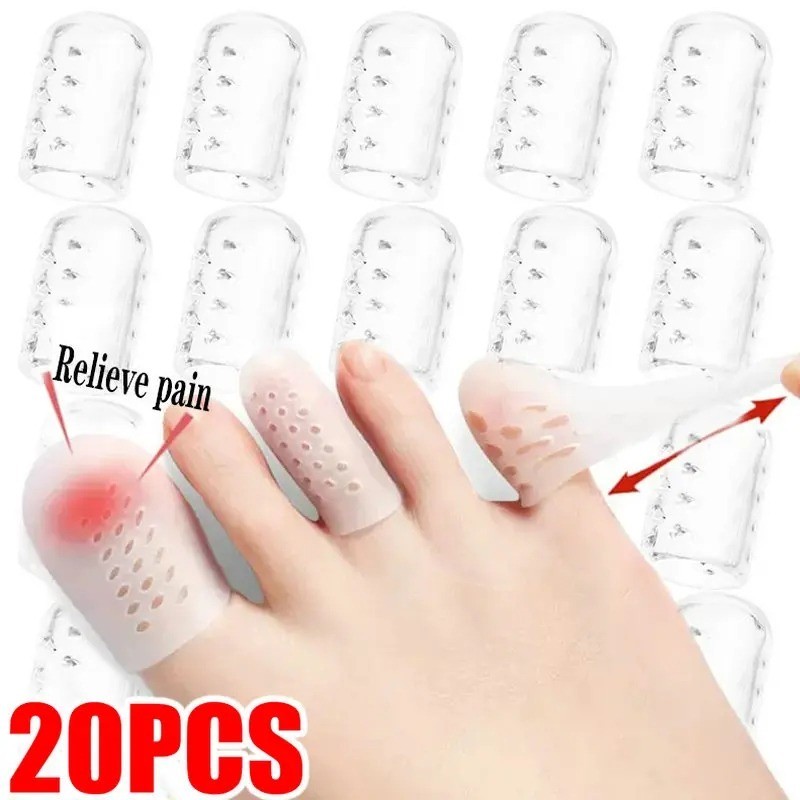 Kit 20 Peças Protetor De Dedo De Pé De Silicone Para Calos De Unhas